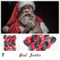Preview: Bad Santa - 150g Sockenwolle 6-fach mit silber Glitzer, handgefärbt