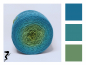 Preview: Blue Lagoon - gradient yarn 75/25 merino/silk - fingering weight