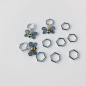 Preview: 10 pc stitchmarker set for knitting, silver colored bees and hexagon