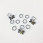 Preview: 10 pc stitchmarker set for knitting, silver colored bees and hexagon
