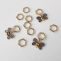 Preview: 10 pc stitchmarker set for knitting, golden bees and hexagon