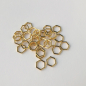 Preview: 30 tlg. Maschenmarkierer, sechseckig, Hexagon - gold