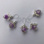 Preview: 5 pc stitchmarker set for knitting, angel purple