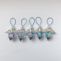 Preview: 5 pc stitchmarker set for knitting, angel turquoise-purple