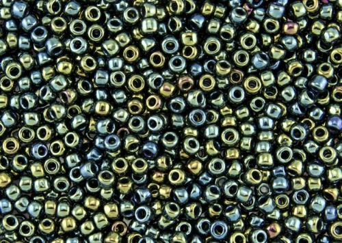 30 g Toho Rocailles Metallic Iris - Green/Brown TR-06-84