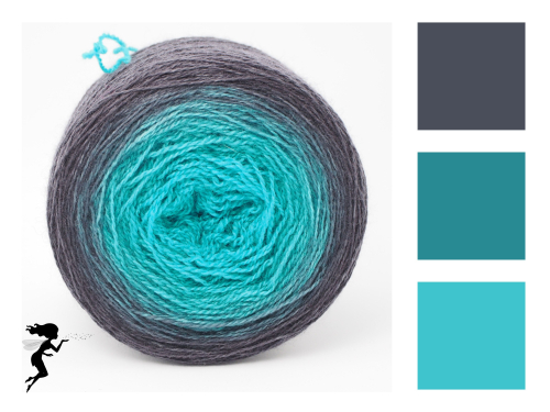 Black Dragon* Farbverlauf Merino - Lace