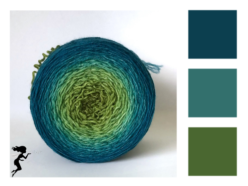 Blue Lagoon - gradient yarn merino/silk lace weight