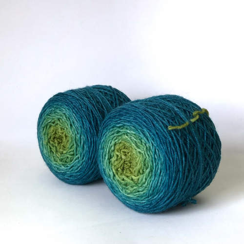 Blue Lagoon - 2 x 50g Merino-Sockenwolle 6-fach - Farbverlauf