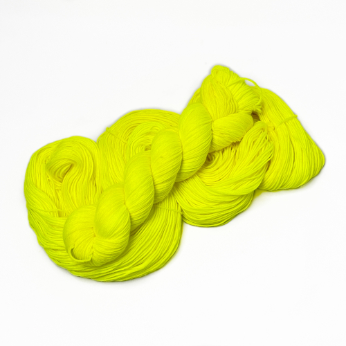 Neon Gelb - Merino-Sockenwolle 4-fach