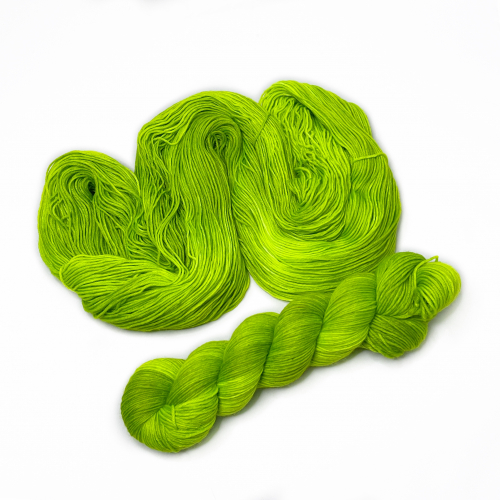 Neon grün - Merino-Sockenwolle 8-fach