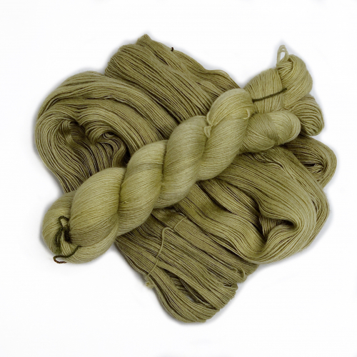 Olive Drab - handdyed yarn, lace weight, merino single ply