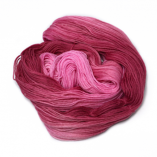 Rosenrot - Merino-Sockenwolle 8-fach