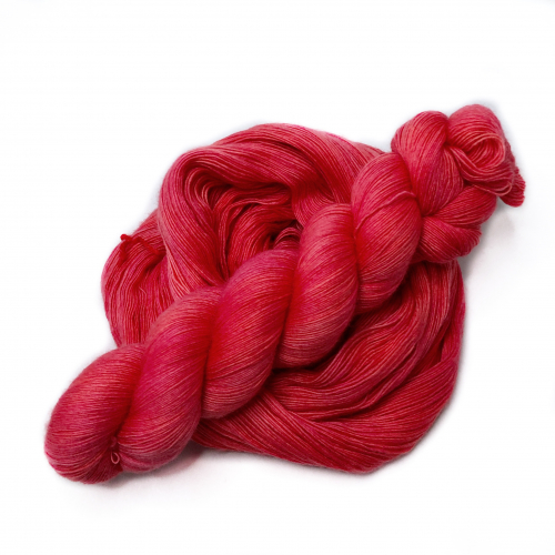 Scarlet Red - Merino Lace Garn handgefärbt