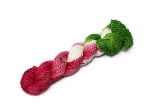 Wassermelone - Merino-Sockenwolle 8-fach