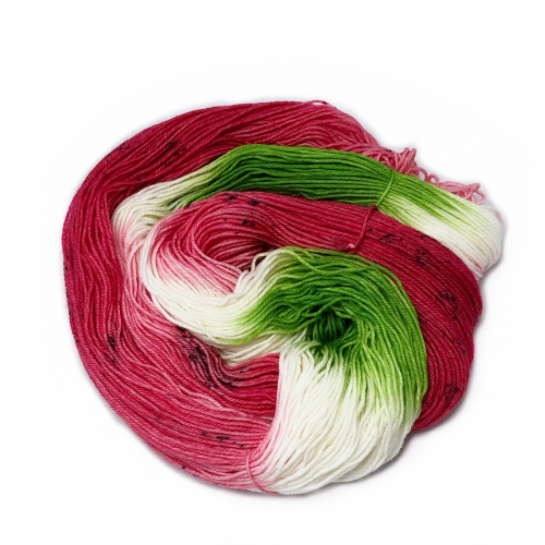 Wassermelone - Merino-Sockenwolle 6-fach