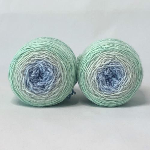 Sweet Mint - 2 x 50g Merino-Sockenwolle 6-fach - Farbverlauf