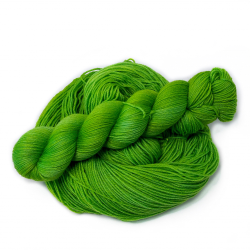 Apfelgrün - Merino-Sockenwolle 4-fach
