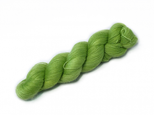 Sour Apple - handdyed yarn, lace weight, merino single ply