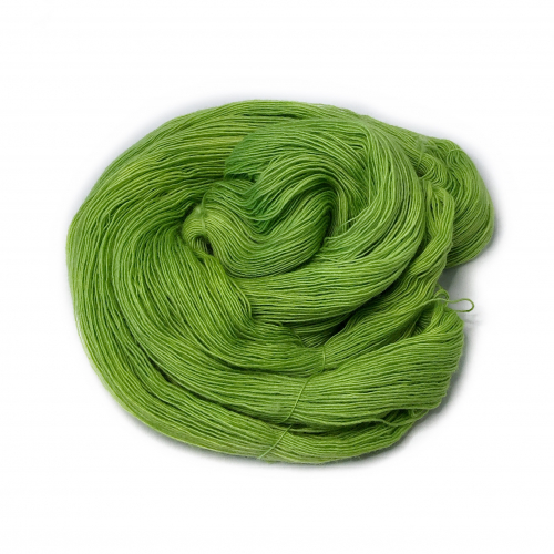 Sour Apple - handdyed yarn, lace weight, merino single ply