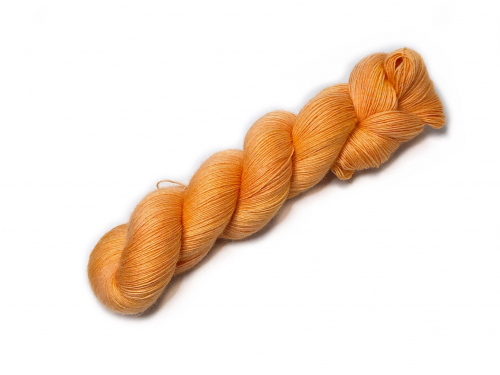 Blazing Orange - handdyed yarn, lace weight, merino single ply