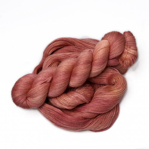 Terracotta - handdyed yarn, lace weight, merino single ply