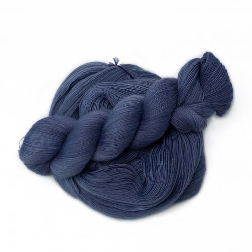 In the Navy - handdyed yarn, lace weight, merino single ply