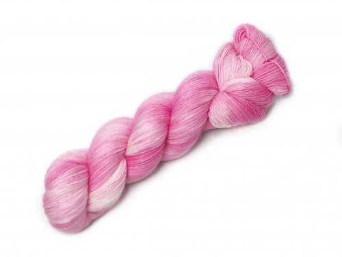 Fuchsia - handdyed yarn, lace weight, merino single ply