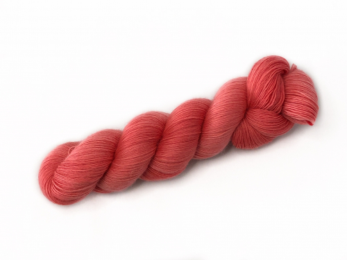 Strawberry Love - handdyed yarn, lace weight, merino single ply