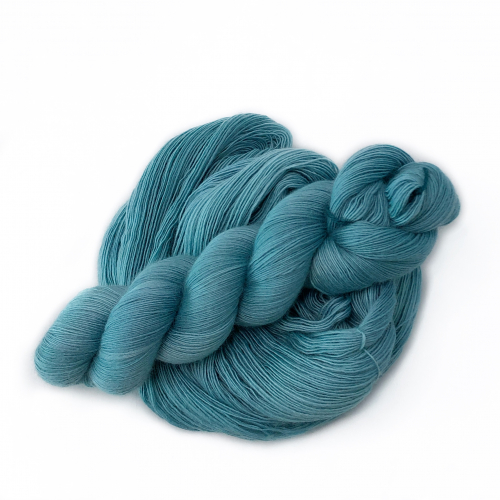 Teal Green - handdyed yarn, lace weight, merino single ply