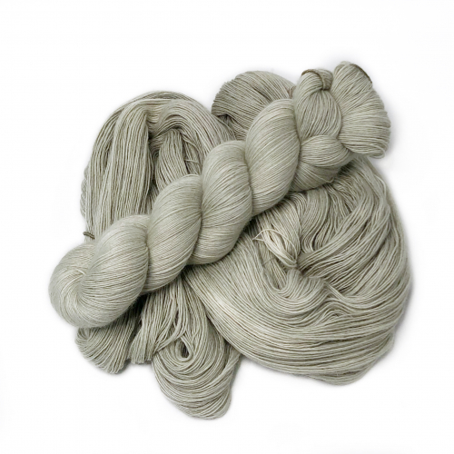 Pewter - handdyed yarn, lace weight, merino single ply