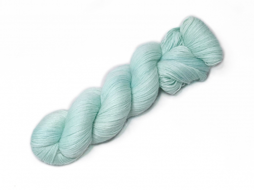 Minty Blue - handdyed yarn, lace weight, merino single ply