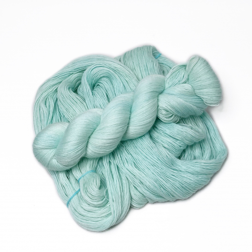 Minty Blue - handdyed yarn, lace weight, merino single ply