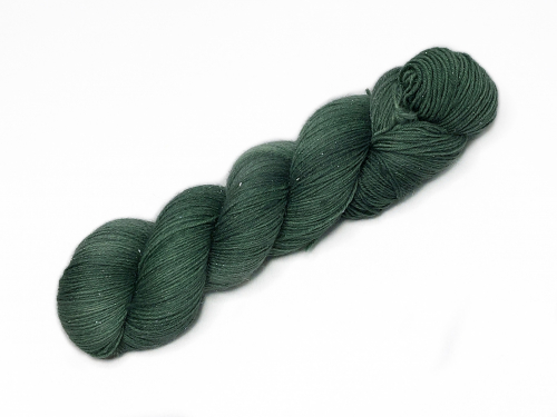 Forest Green - Merino-Sockenwolle 4-fach mit Glitzer