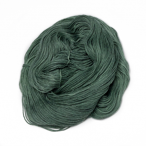 Forest Green - Merino-Sockenwolle 4-fach mit Glitzer