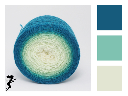 Kingfisher Teal* Farbverlauf Merino - Lace