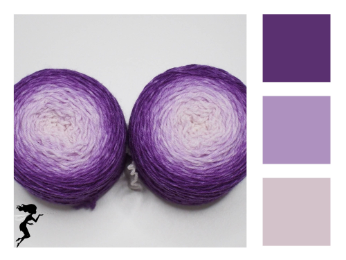 Magic Purple - 2 x 50g Merino-Sockyarn, sport weight - gradient