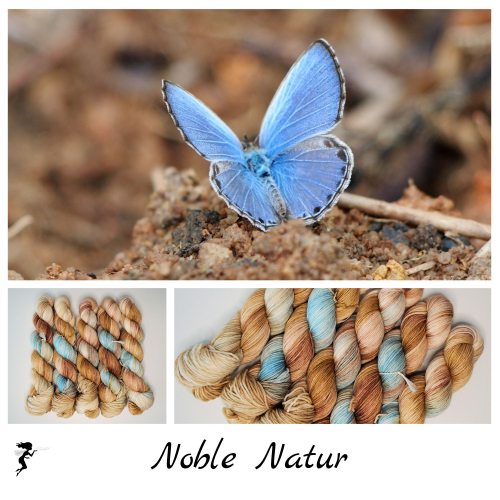 Noble Natur - 100g Merino-Sockenwolle 6-fach, handgefärbt