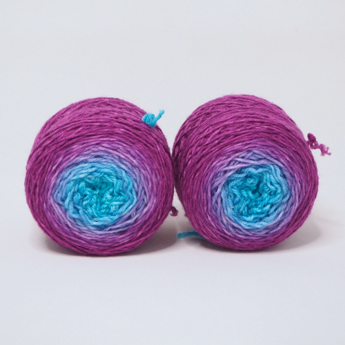 Paradiesvogel - 2 x 50g Merino-Sockyarn, sport weight - gradient