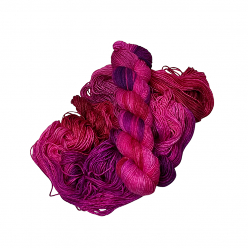 Fuchsia Love - Merino-Sockenwolle 6-fach, handgefärbt