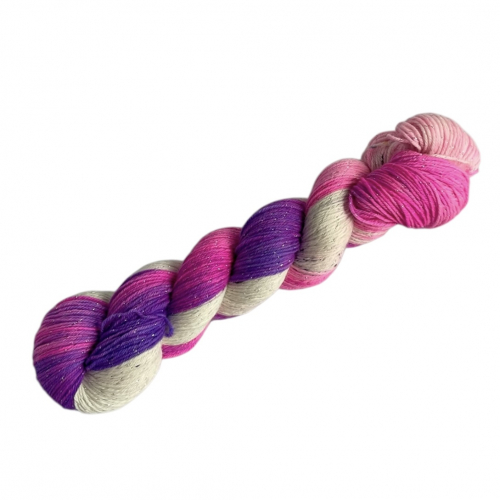 Pinktastic - 100g Glitter-Sockyarn, handdyed, fingering weight