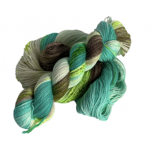 Wild thing - 100g Glitter-Sockyarn, handdyed, fingering weight