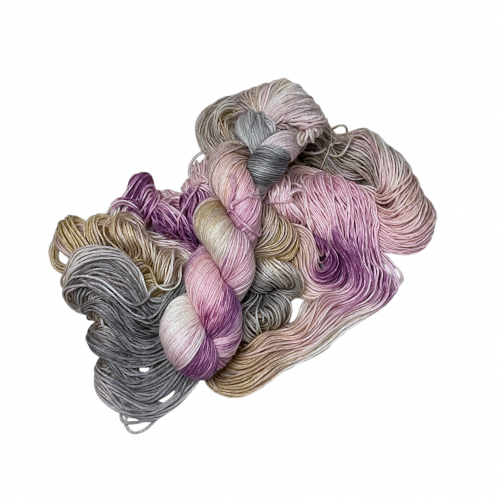 Frühlingsbouquet - 100g Merino-Sockenwolle 6-fach, handgefärbt