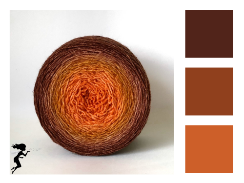 Pumpkin Spice - gradient yarn merino/silk lace weight