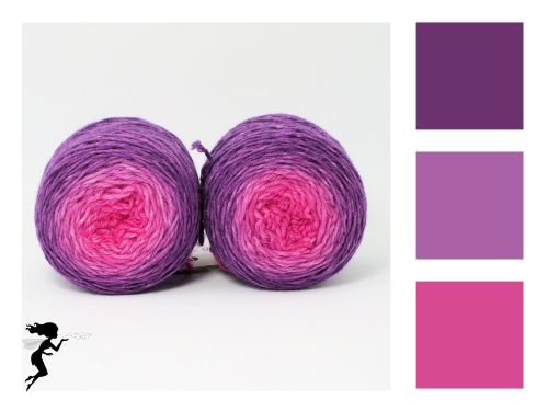 Purple Orchid - 2 x 50g Merino-Sockenwolle 6-fach - Farbverlauf