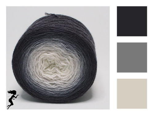 Raven* Farbverlauf Merino - Lace