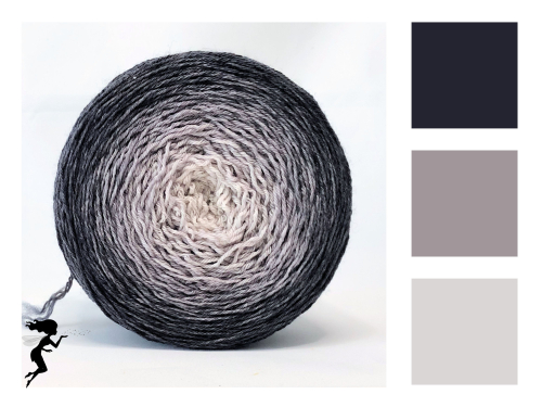 Raven* Gradient yarn Merino/Silk - Lace
