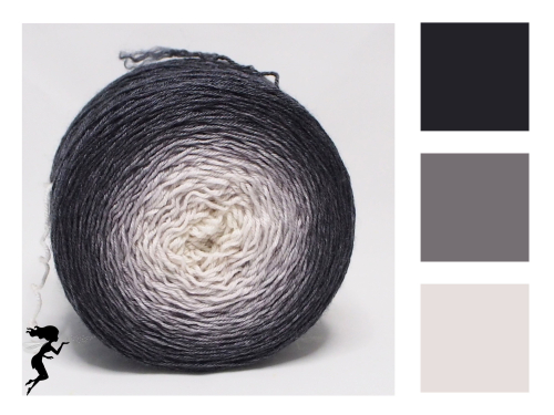 Raven* Gradient yarn 75/25 Merino/Silk - Fingering
