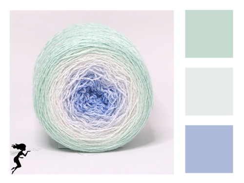 Sweet Mint - gradient yarn merino/silk lace weight