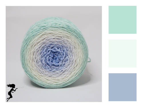 Sweet Mint - gradient yarn 75/25 merino/silk - fingering weight