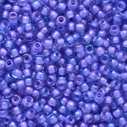 33 g Toho Rocailles Inside-color Light Sapphire /Opaque purple lined TR-06-934